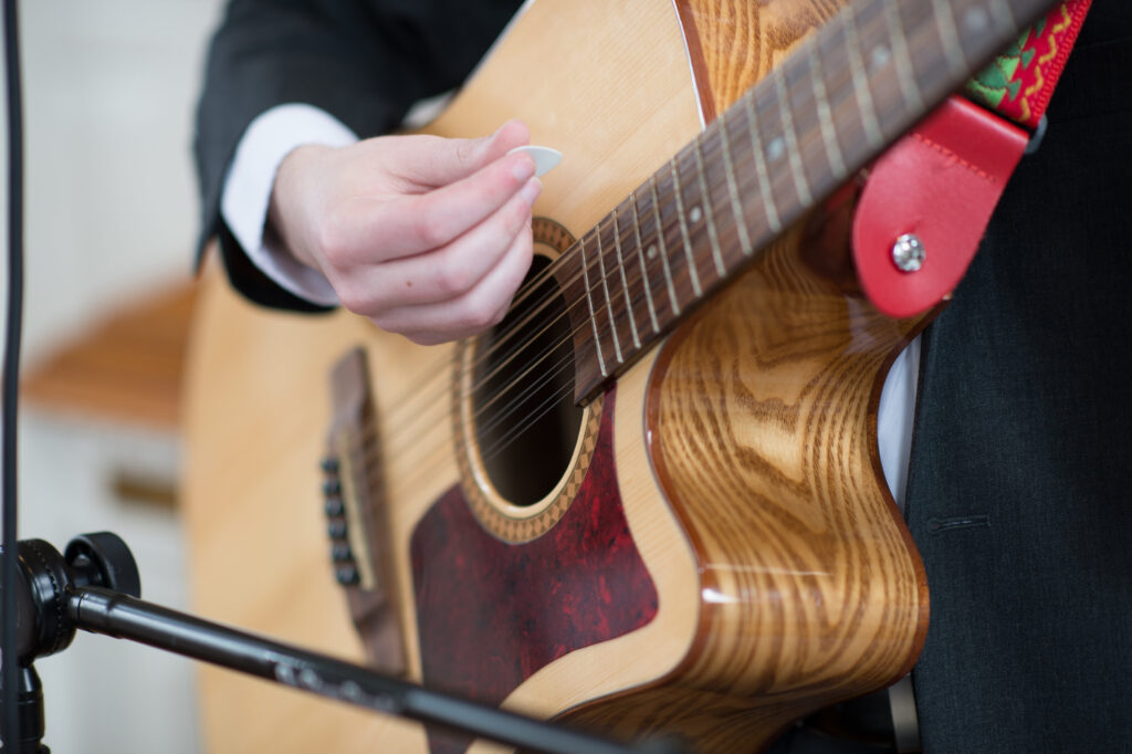 Devin playing guitar